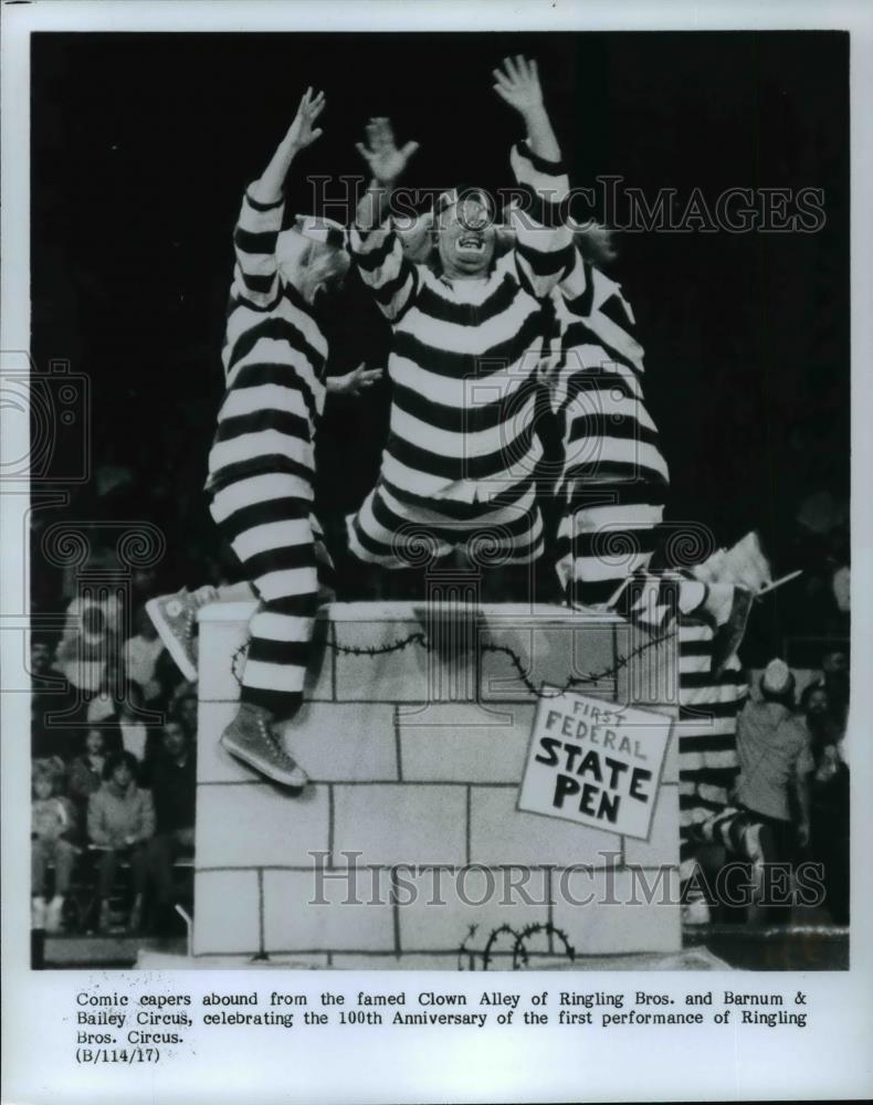 1985 Press Photo Ringling Bros.&amp; Barnum &amp; Bailey Circus celebrates anniversary - Historic Images
