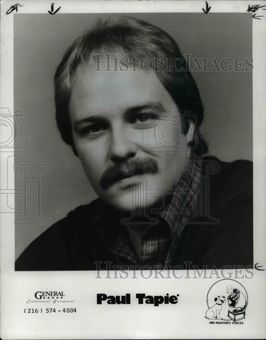 1985 Press Photo Voice over actor Paul Tapie' - cvb67927 - Historic Images