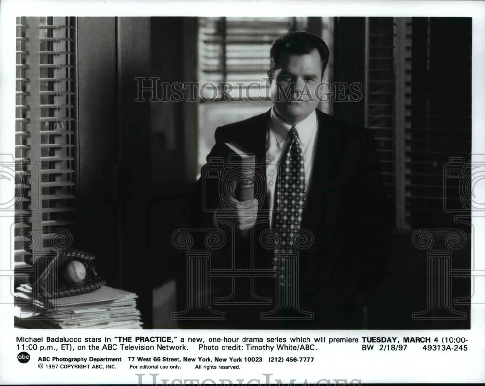 1997 Press Photo Michael Badalucco stars in &quot;The Practice&quot; on ABC  - cvb68443 - Historic Images