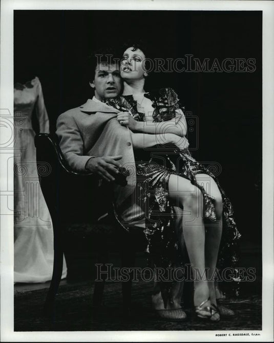 Press Photo Andrew May and Sharon Bickwell in "The Praying Mantis" - cvb71788 - Historic Images