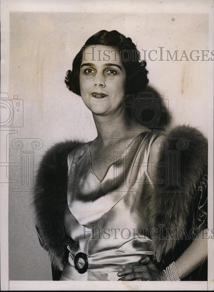 1935 Press Photo New York Mrs. George U. Harris , victim of a blackmail plot NYC - Historic Images