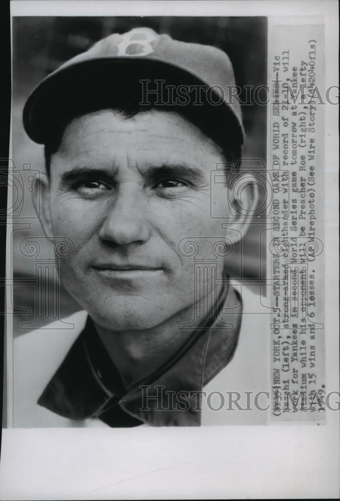1949 Press Photo Preacher Roe, Opponent to Vic Kaschi in the World Series - Historic Images