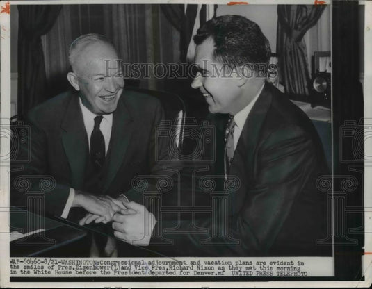 1954 Press Photo Pres.Dwight Eisenhower and Vice Pres.Richard Nixon - nee98769 - Historic Images