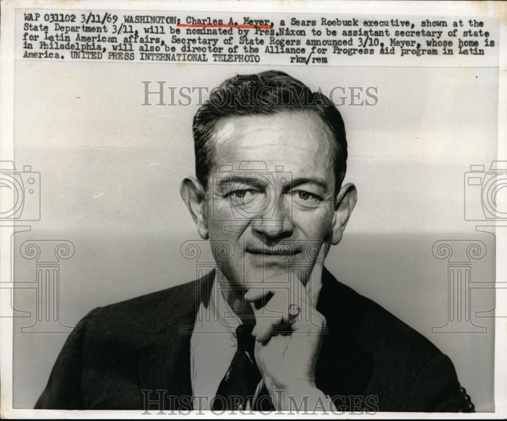 1969 Press Photo Charles Meyer Shown At The State Department - nee96485 - Historic Images