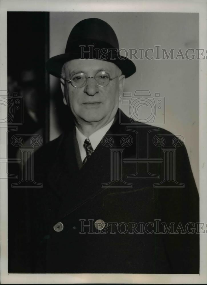 1937 Press Photo Federal Judge Thomas W.Slick preside over Dalhover Trial - Historic Images