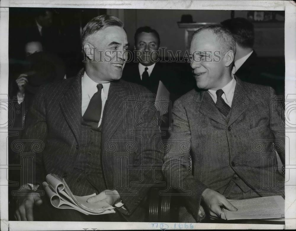 1944 Press Photo War Undersecretary Robert Patterson, Navy Secretary Ralph Bard - Historic Images