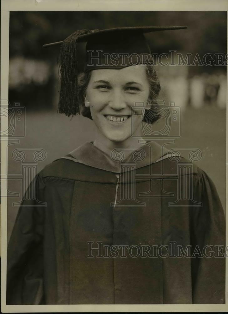 1933 Press Photo Janet Emily Cook graduating class of Denver College Jenkintown - Historic Images