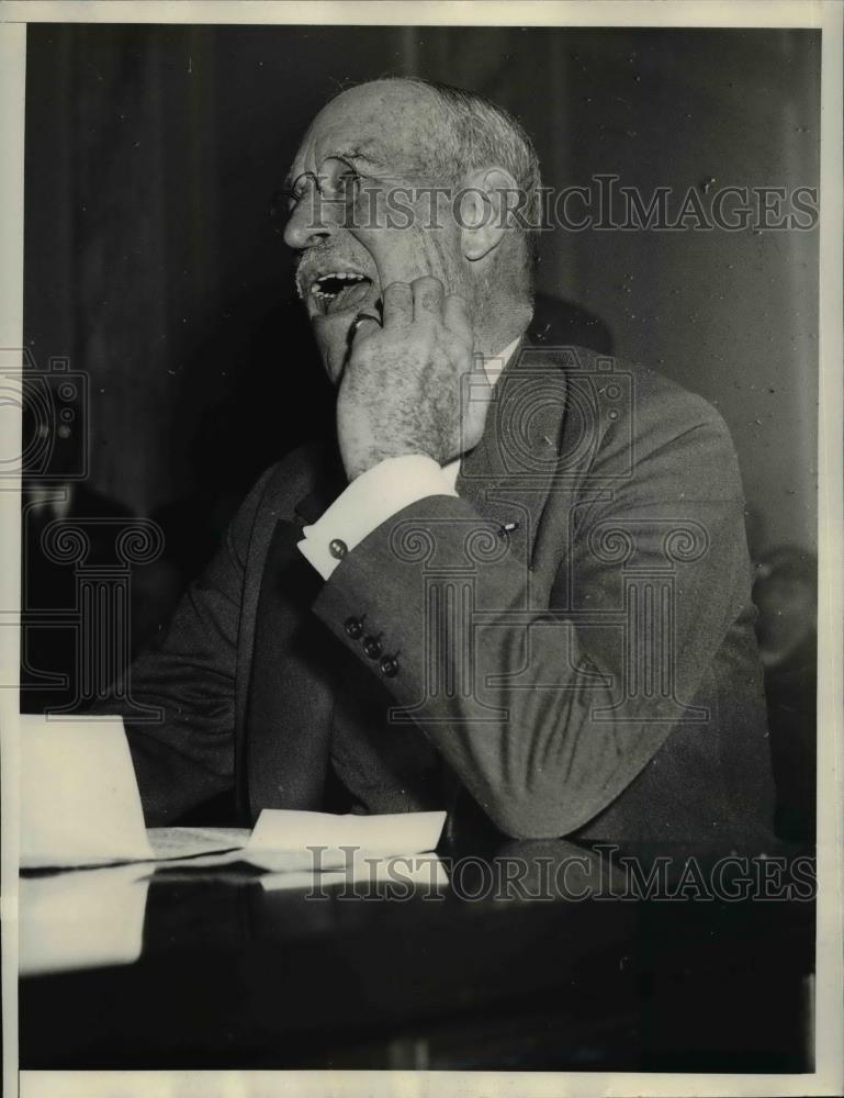 1934 Press Photo WW Atterbury President of Pennsylvania Railroad testifies - Historic Images