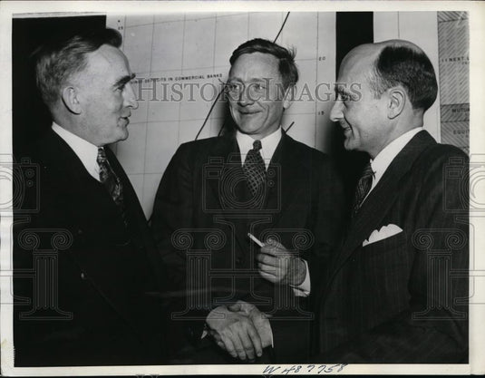 1939 Press Photo Sen.Joseph O'Mahoney,William O.Douglas, Dr.Donald H.Davenport - Historic Images