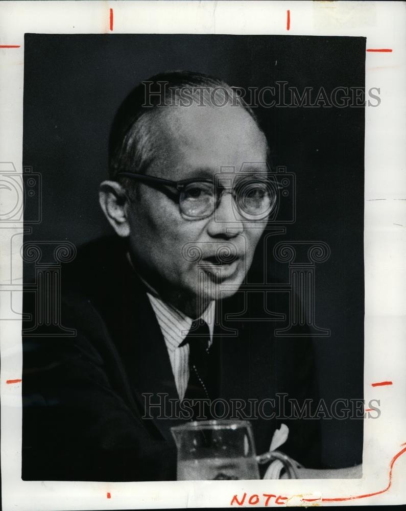 1971 Press Photo U.N. Sec.Gen. U.Thant  return to post after hospitalization - Historic Images