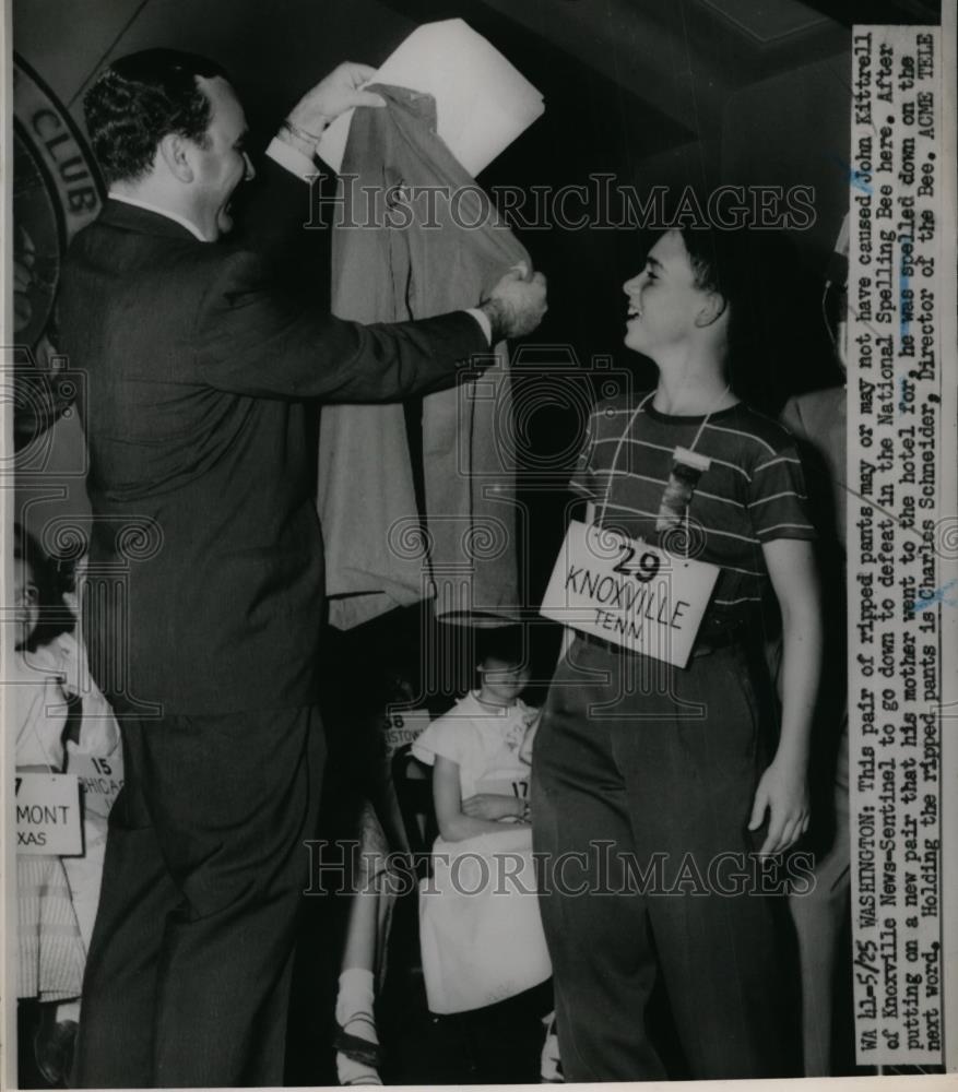 1951 Press Photo John Kittrell of Knoxville at National Spelling Bee Contest - Historic Images