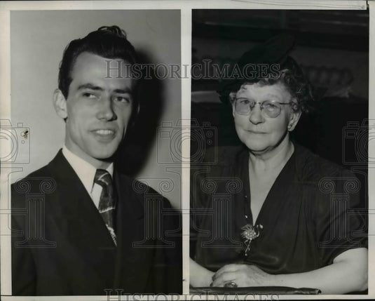 1945 Press Photo Luella M.Hudson sue actor Jason Lenhart to get back her money - Historic Images
