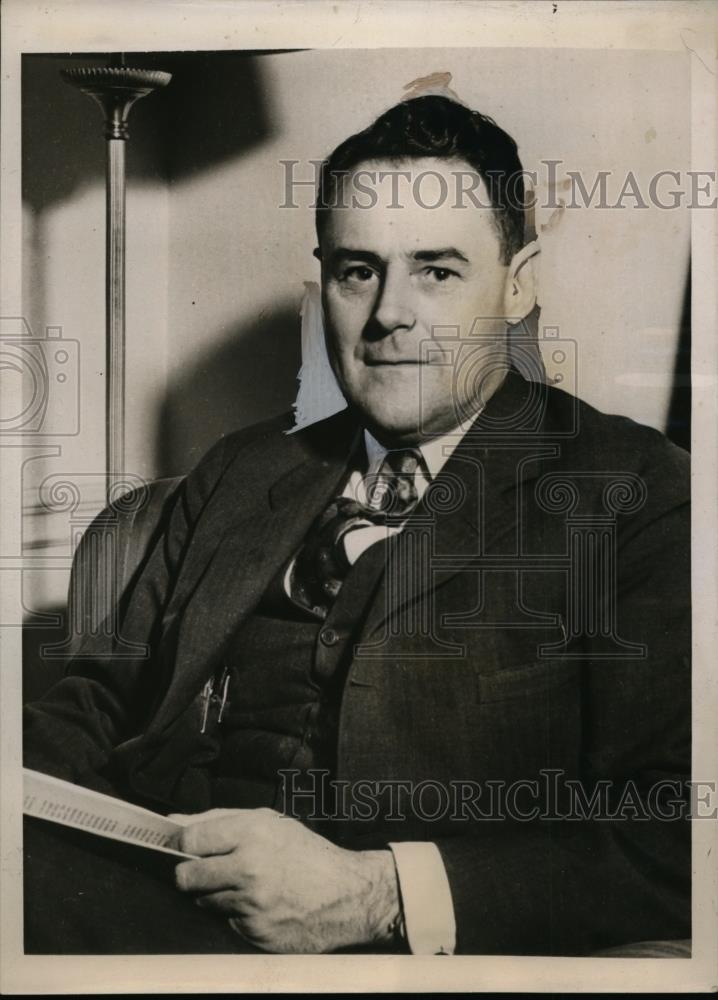 1940 Press Photo Mayor Roger L.Putnam of Springfield Massachusetts - nee94383 - Historic Images