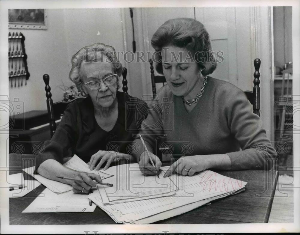 1968 Press Photo Women Review Chardon Library Petitions - nee98851 - Historic Images