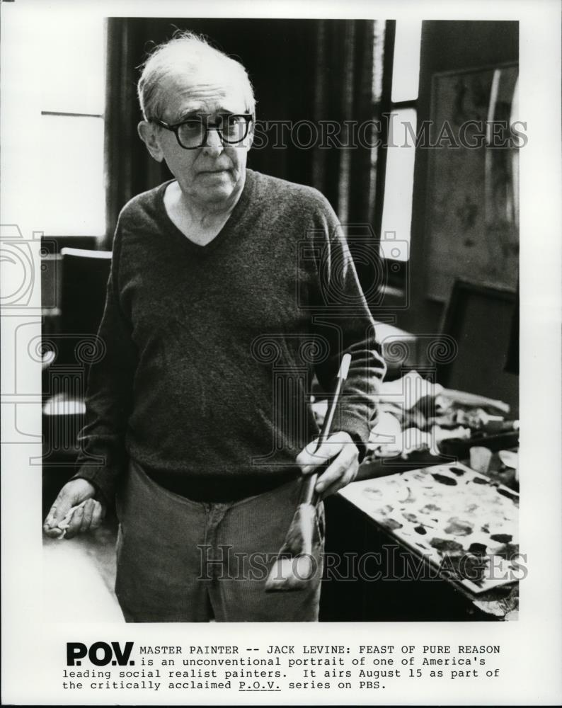 1989 Press Photo Socialist Realist Painter Jack Levine spp01417