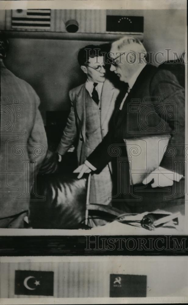 1948 Press Photo Andrei Vishinsky delegate to UN at Security Council Meeting - Historic Images