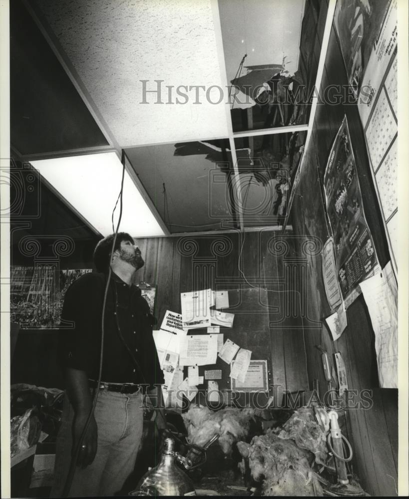 1986 Press Photo Jim Boyer New Era Communication Bombing Coeur d&#39;Alene - Historic Images