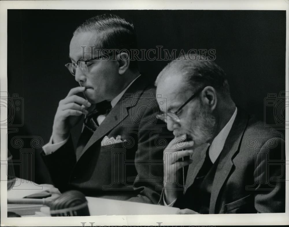 1962 Press Photo U Thant, U.N Sec. General and Zafrullah Khan of Pakistan - Historic Images