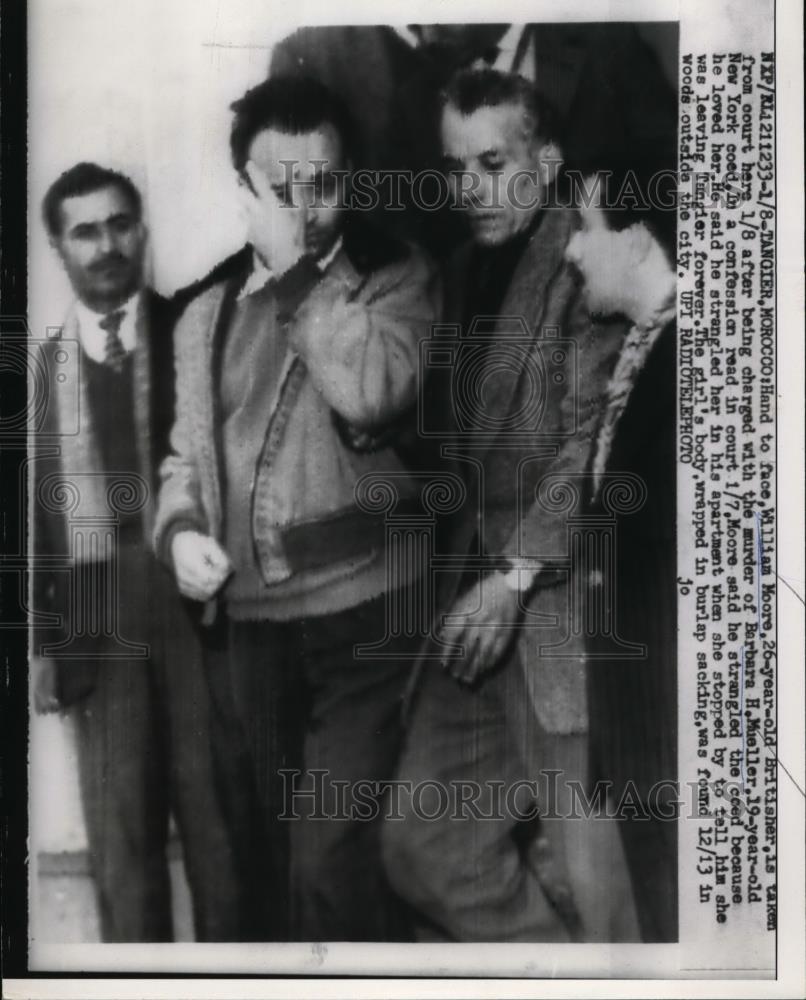 1960 Press Photo William Moore charged with murder of Barbara H. Mueller - Historic Images