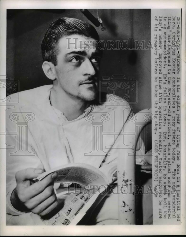 1950 Press Photo Spinal Patient Cornelius Koster - nee95208 - Historic Images