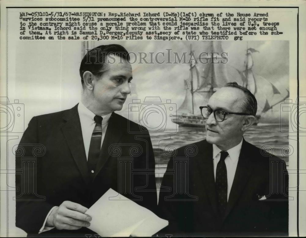 1967 Press Photo Rep Richard Ichord Chairman of House Armed Services Committee - Historic Images