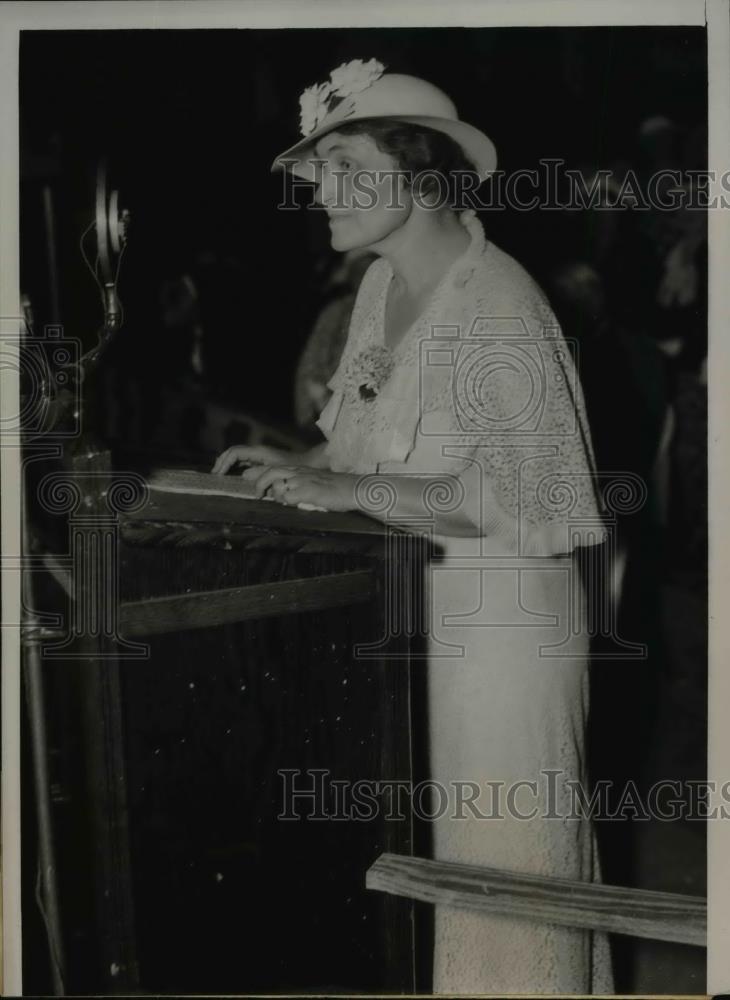 1935 Press Photo Mrs.George B. Simmons speeches at Central State Republican - Historic Images