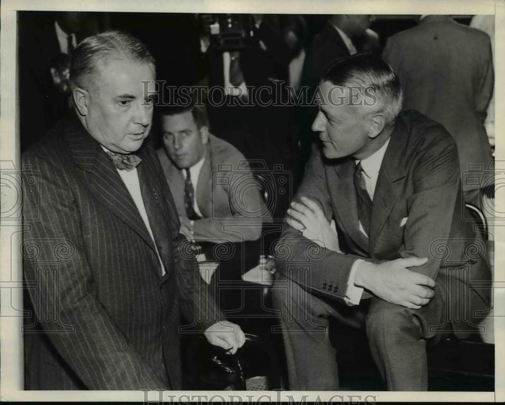 1933 Press Photo O.P Van Sweringen and George Whieney - nef05559 - Historic Images