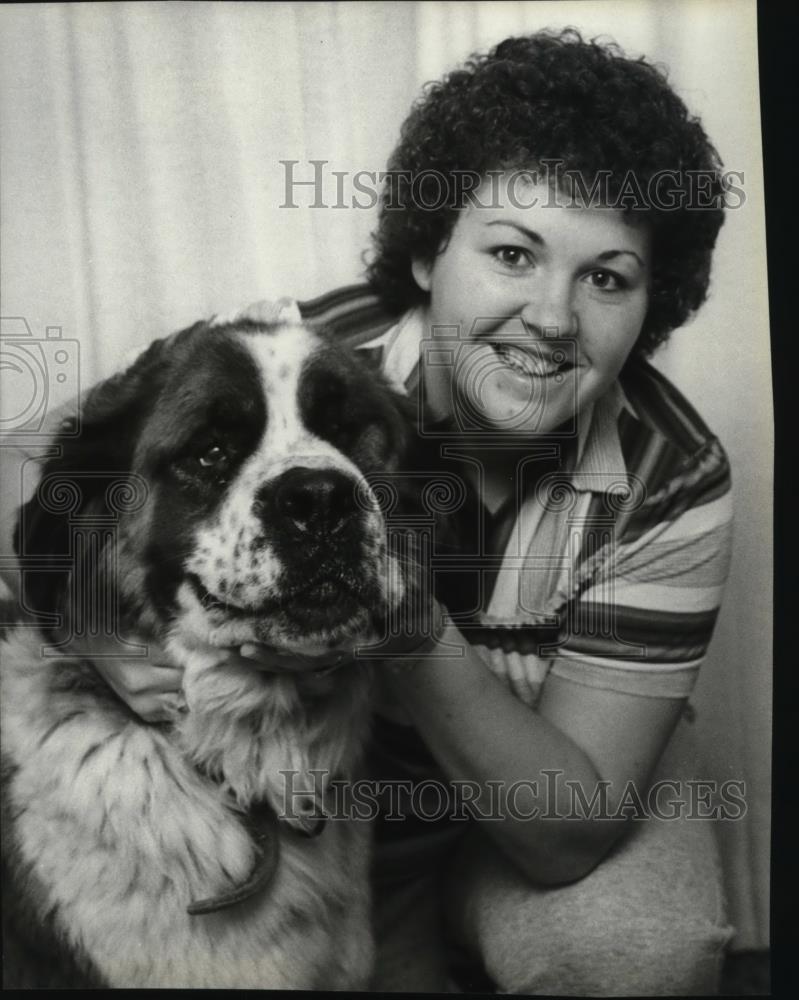 1980 Press Photo Animal St Bernard Dog Kelly - spa25578 - Historic Images