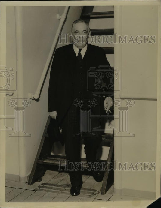 1933 Press Photo Senor Pedro A.Torres of Ecuador shown on Liner S.S Santa Clara - Historic Images