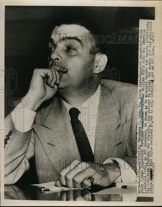1945 Press Photo Theodore Link At The Trial Court - nee94975 - Historic Images