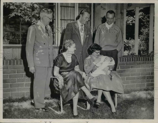 1955 Press Photo Lt. Gov. John Brown Family Picture - nee96135 - Historic Images