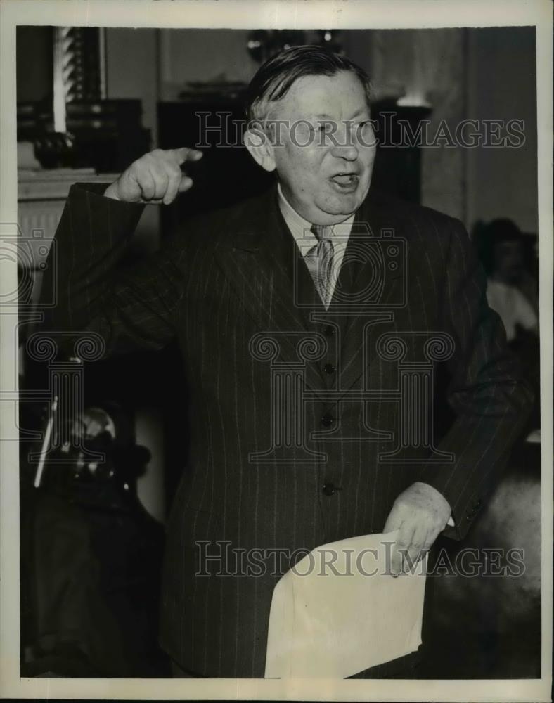 1939 Press Photo Charles Pettijohn testifies before Senate Interstate Commerce - Historic Images