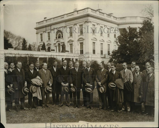 1929 Press Photo Members of New England Export Club visit White House - Historic Images