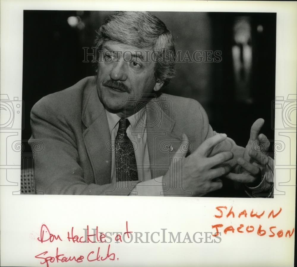 1985 Press Photo Don Hackle Architect Spokane Club - spa25088 - Historic Images