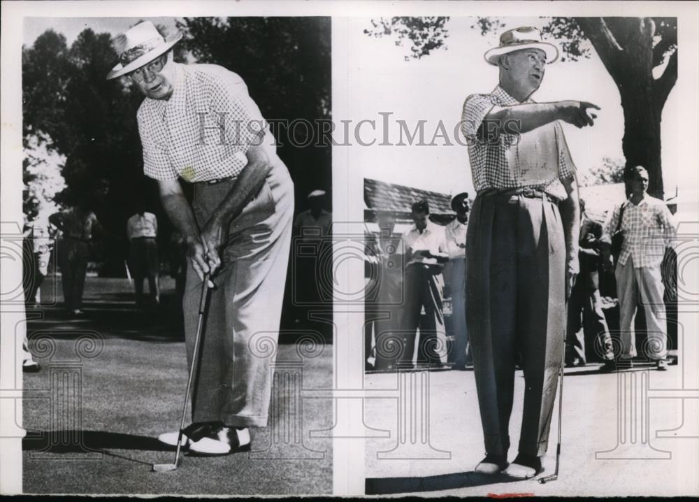 1953 Press Photo Pres,Dwight Eisenhower at Cherry Hill Country Club - nee99978 - Historic Images