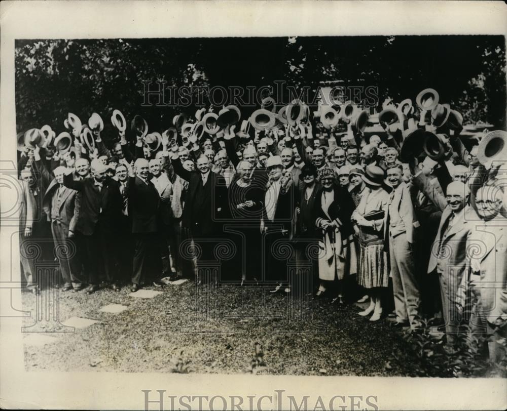 1928 Press Photo Presidential Nominee Herbert Hoover With Farm Leaders - Historic Images