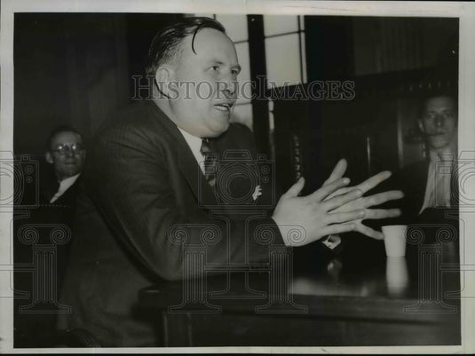 1937 Press Photo Henry M.Moses,Gen. Supt.U.S Coal & Coke Company at Senate - Historic Images