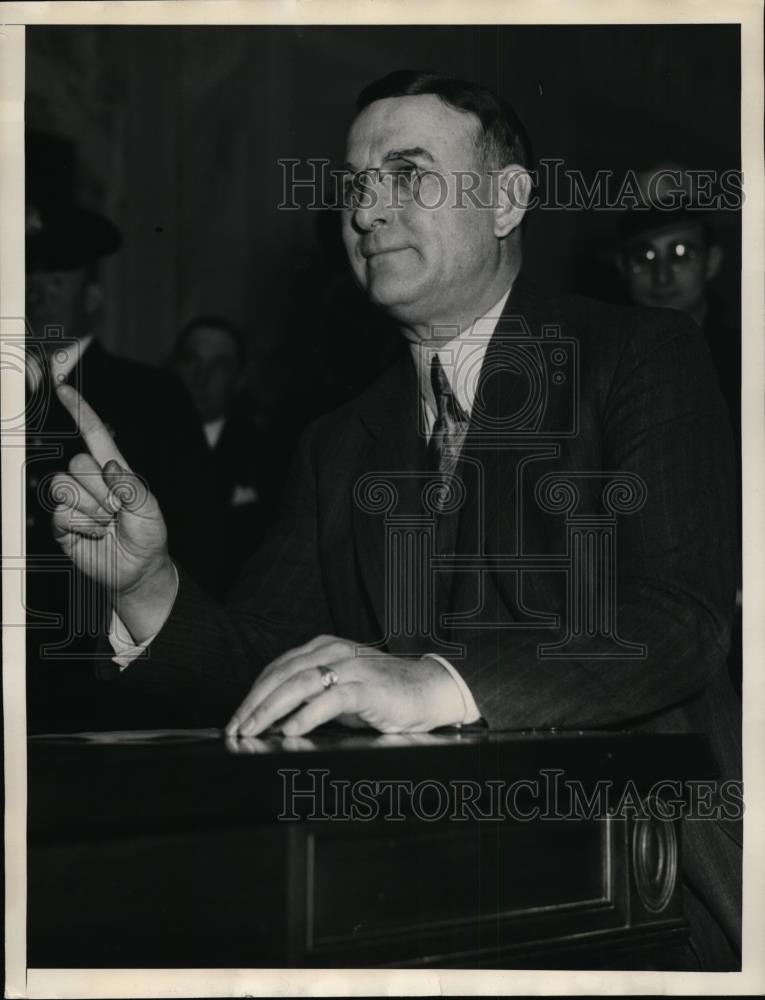 1934 Press Photo John Orgill of Cleveland Ohio Witness at Airmail Hearing - Historic Images
