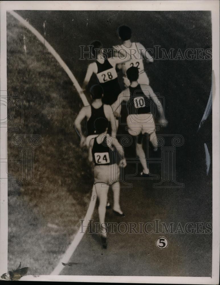 Vintage Running Races Princeton track runners in a race 1939 Vintage Press Photo Print ...
