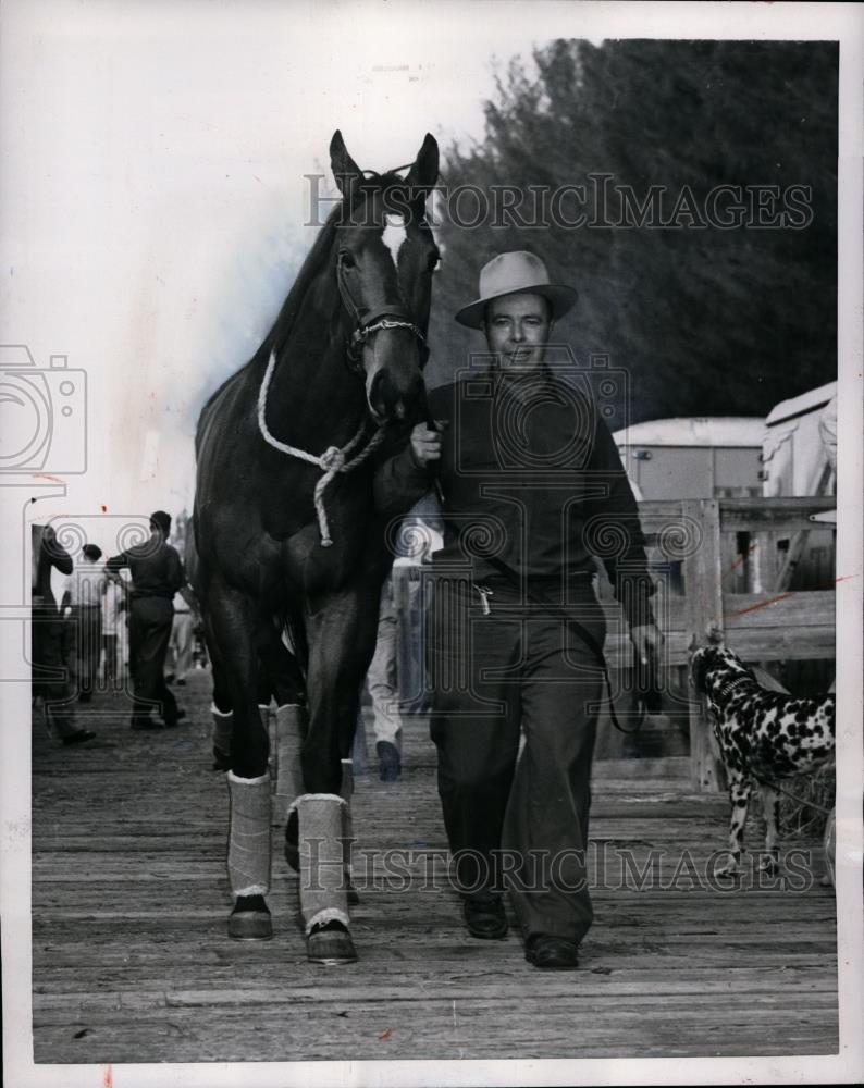 1953 Press Photo Grecian Queen at Hialeah Florida track for Widener Classic - Historic Images