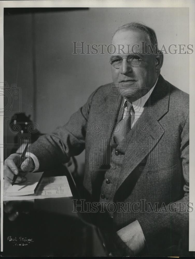 1934 Press Photo William M Walker president Chicago National League ball club - Historic Images