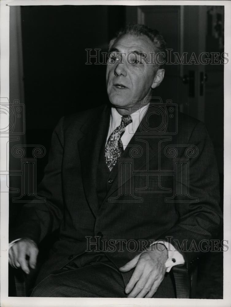 Press Photo Ford Frick baseball executive in Clevveland Ohio - net11173 - Historic Images