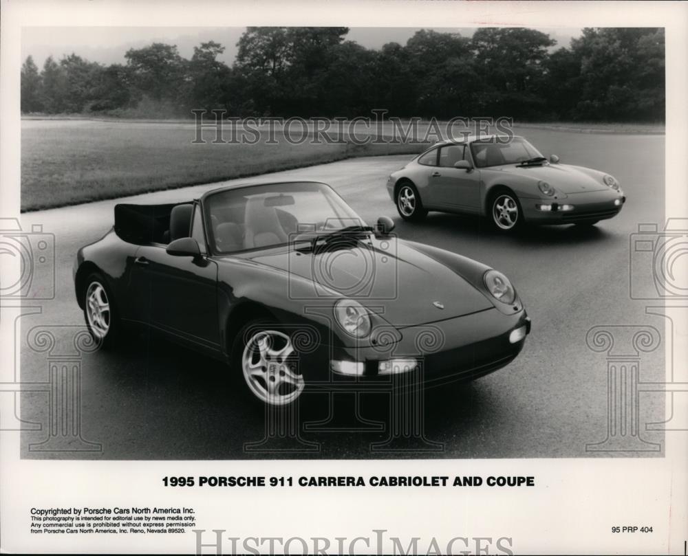 1995 Press Photo Automobile Porsche 911 Carrera Cabriolet and Coupe - spp01244 - Historic Images