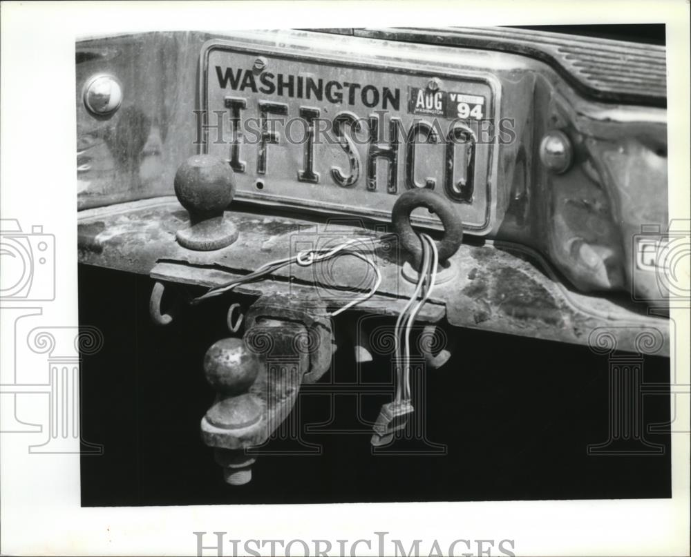 1994 Press Photo Vanity License Plate on Chris Mohr&#39;s Truck - spa26955 - Historic Images