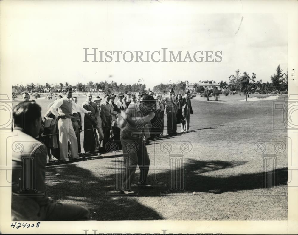 1937 Press Photo Dick Metz, Johnny Revolta in Miami Biltmore Open in Florida - Historic Images