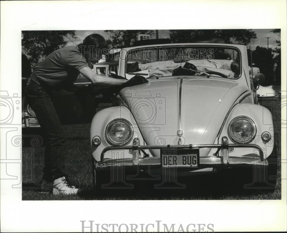 1989 Press Photo Chris Coffey Shine a Kabriolett Volkswagen Convertible - Historic Images