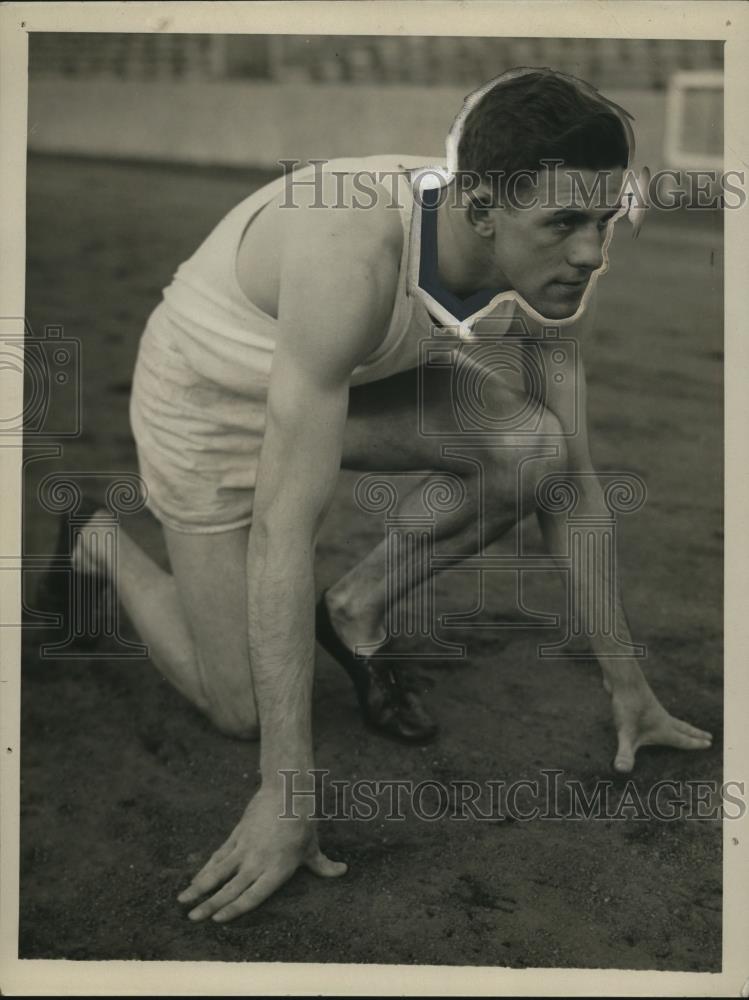 1929 Press Photo Bud Walter Northwestern University 1/4 mile champion - Historic Images