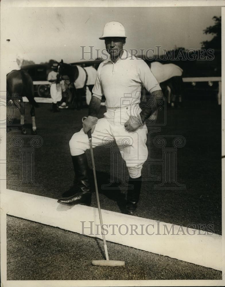 1928 Press Photo John B Miles of Argentine polo team at Rumson club - net13307 - Historic Images