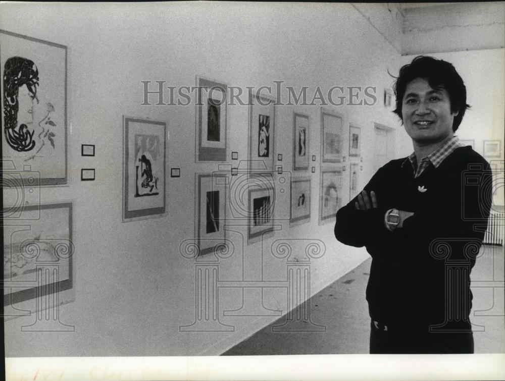 1984 Press Photo Artist Akira Arikawa - spa29179 - Historic Images