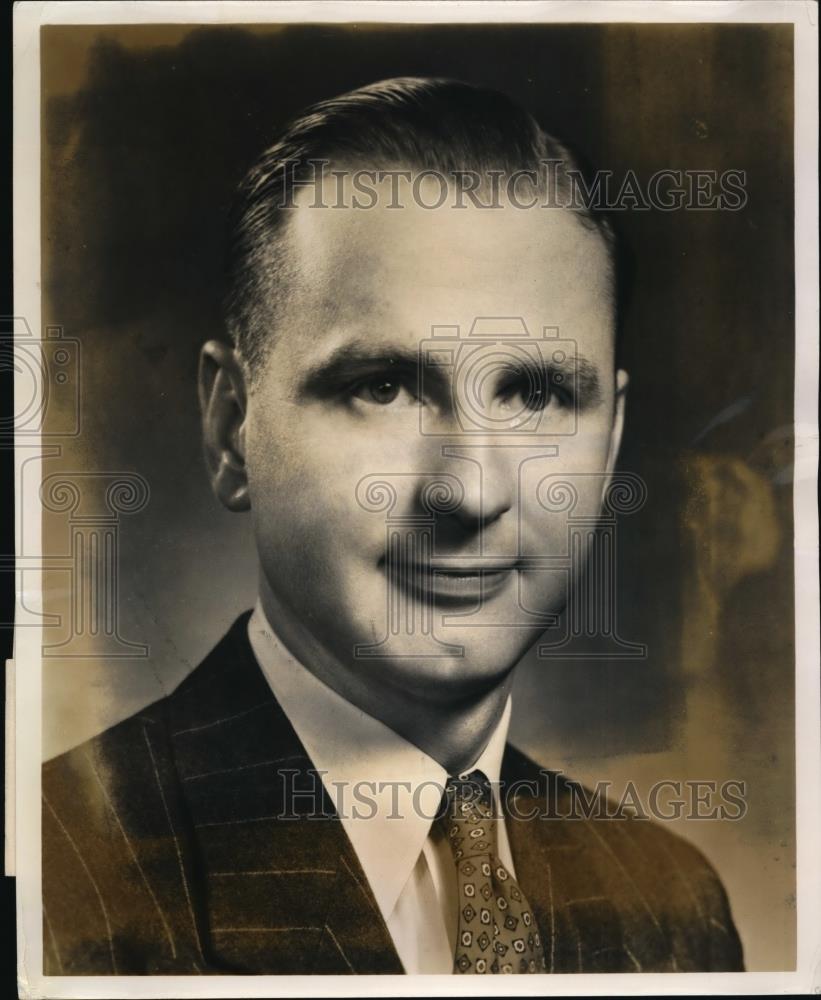 1955 Press Photo John V. Cooper Charlotte Regional Manager Chrysler Cooperation - Historic Images